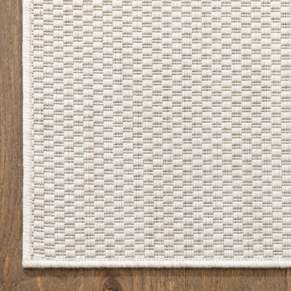 Well Woven Medusa Leif Nordic Geometric Pattern Indoor Outdoor Ivory